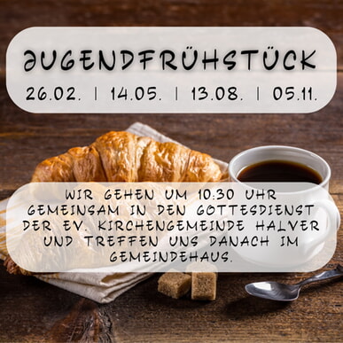 Jugendfrühstück am 26. Februar