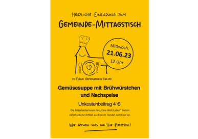 Gemeinde-Mittagstisch am 21. Juni