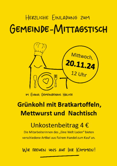 Gemeinde Mittagstisch am 20.11.2024